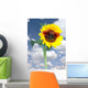 Sunflower with Pink Sunglasses Wall Decal