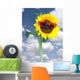 Sunflower with Pink Sunglasses Wall Decal
