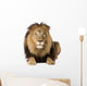 Alert Male Lion Wall Decal