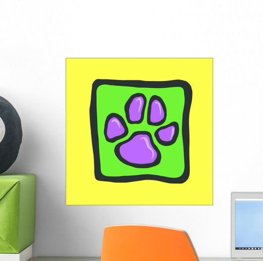 Purple Paw Wall Decal