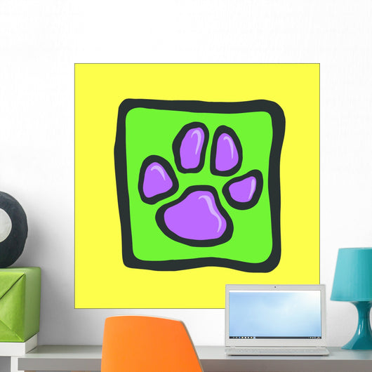 Purple Paw Wall Decal
