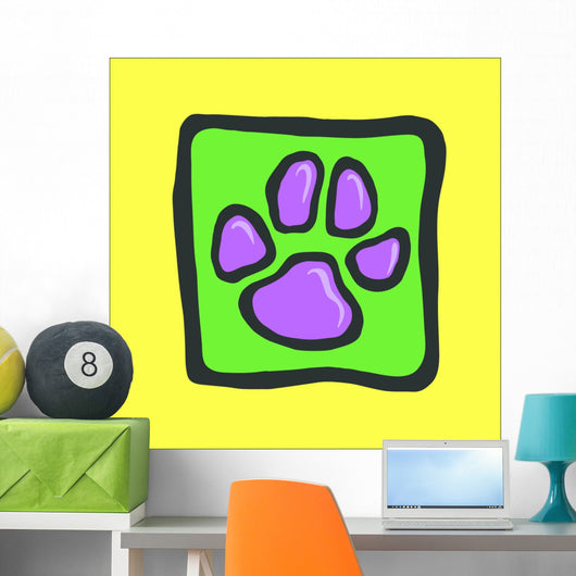 Purple Paw Wall Decal