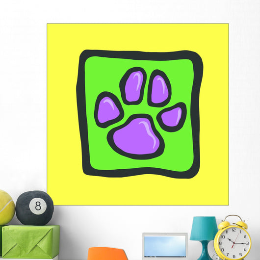 Purple Paw Wall Decal