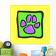 Purple Paw Wall Decal