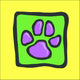 Purple Paw Wall Decal