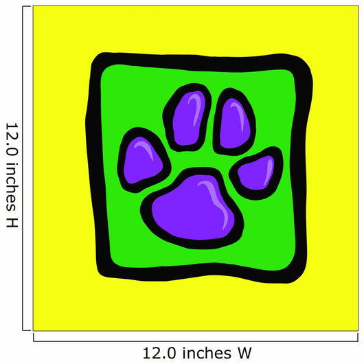 Purple Paw Wall Decal