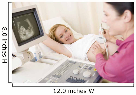 Pregnant Woman Getting Ultrasound Wall Decal