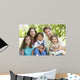 Laughing Family Sitting Outdoors Wall Decal
