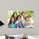 Laughing Family Sitting Outdoors Wall Decal