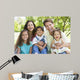 Laughing Family Sitting Outdoors Wall Decal
