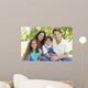 Smiling Family Sitting Outdoors Wall Decal