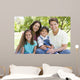 Smiling Family Sitting Outdoors Wall Decal