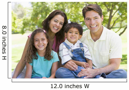 Smiling Family Sitting Outdoors Wall Decal