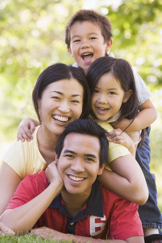 Family Lying Outdoors Smiling Wall Decal