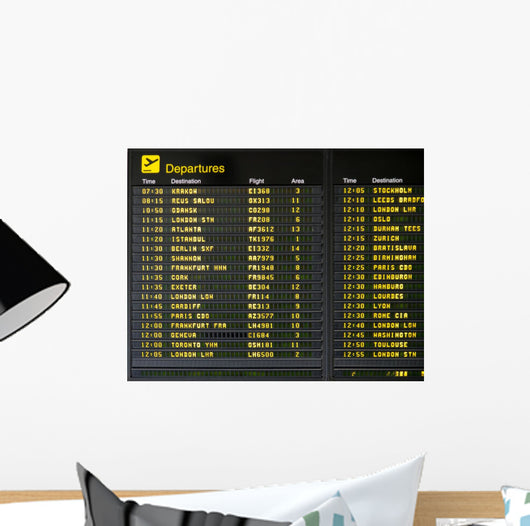 Airport Arrivals Wall Decal