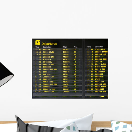Airport Arrivals Wall Decal