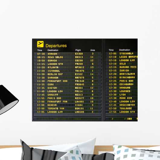 Airport Arrivals Wall Decal