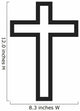 Christian Cross Wall Decal