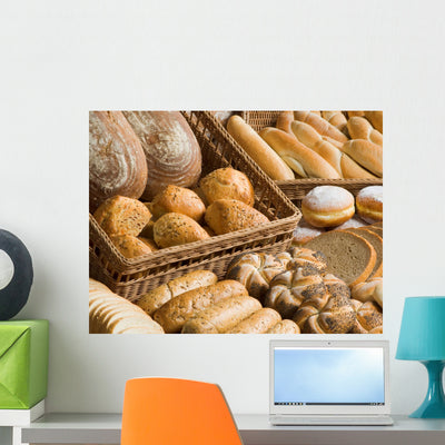 Assortment Bakery Goods Wall Decal shown on a wall