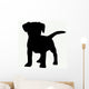 Dog Silhouette White Wall Decal