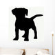 Dog Silhouette White Wall Decal