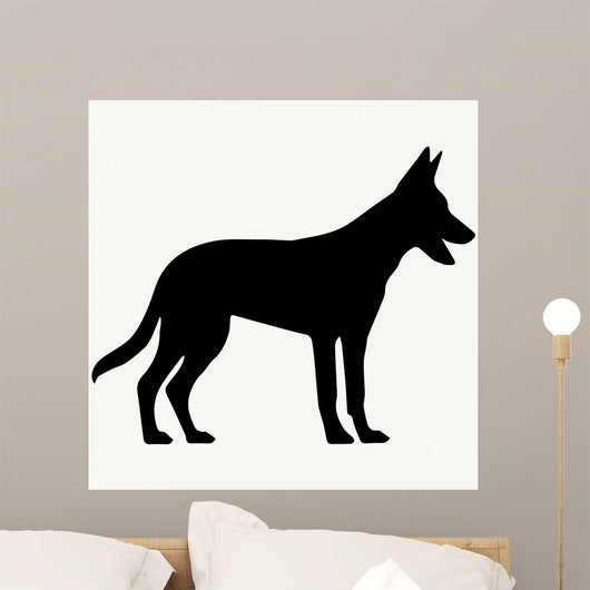 Dog Silhouette White Wall Decal