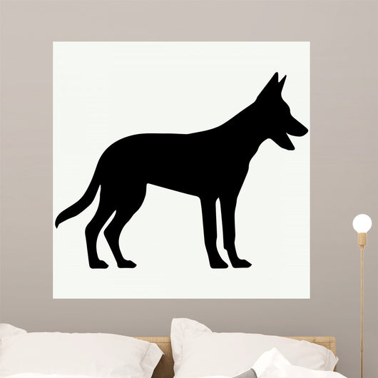Dog Silhouette White Wall Decal