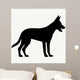 Dog Silhouette White Wall Decal