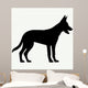 Dog Silhouette White Wall Decal
