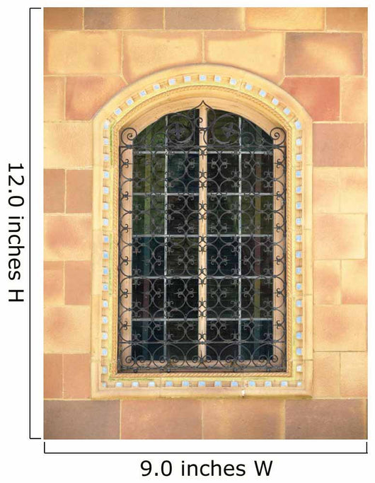 Ornate Window with Wrought Wall Decal