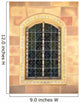Ornate Window with Wrought Wall Decal