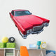 Old Red American Car Wall Decal