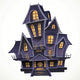 Happy Halloween Haunted House Wall Decal