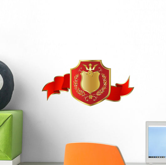Golden Shield Wall Decal