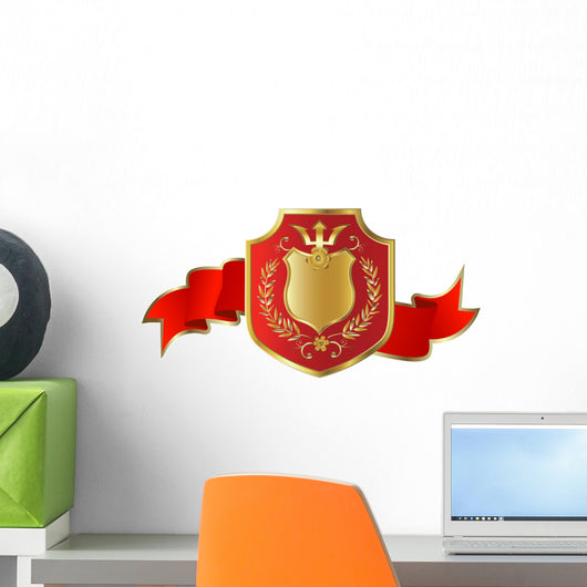 Golden Shield Wall Decal