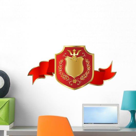 Golden Shield Wall Decal