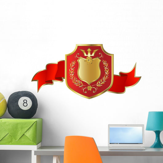 Golden Shield Wall Decal