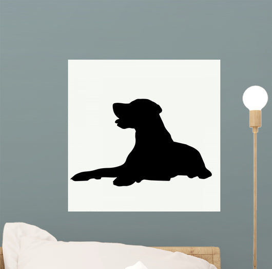Dog Silhouette White Wall Decal