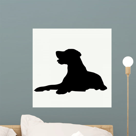 Dog Silhouette White Wall Decal