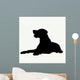 Dog Silhouette White Wall Decal