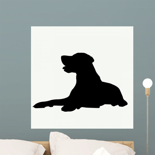 Dog Silhouette White Wall Decal