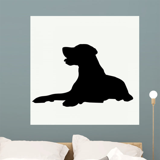 Dog Silhouette White Wall Decal