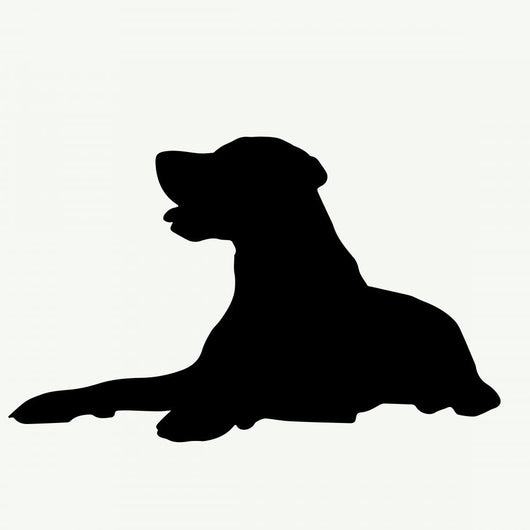 Dog Silhouette White Wall Decal