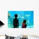 Children Amazed Aquarium Wall Decal