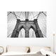 Black and White Brooklyn Bridge New York Wall Decal