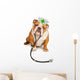 Bulldog Nurse with Stethoscope Wall Decal