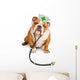 Bulldog Nurse with Stethoscope Wall Decal