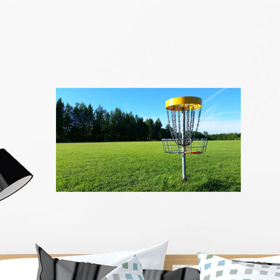 Disc Golf Wall Decal shown on a wall