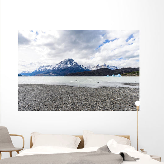 Blue Icebergs Grey Glacier Wall Decal