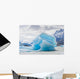 Blue Icebergs Close-up Grey Glacier Wall Decal